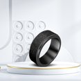 thumbnail image 4 of Rings Stainless Steel Rotatable Spinning Men Decompression Hand Jewelry for Men 6mm Anti Stress Fashion Rust-proof Anxiety Spinner Size 6, 4 of 7
