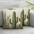 thumbnail image 3 of GOSMITH  Ink Painting Watercolor Grey Cactus Summer Home Sofa Chair Bed Decoration Lumbar Pillowcase  Decorative Throw Pillow Cover Case Rectangular, 3 of 5