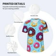 thumbnail image 3 of KLL Donuts for Men's Baseball Shirts,Short Sleeve Casual Shirts Button Down Shirt for Men Beach Summer Wedding Shirt-3X-Large, 3 of 7