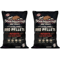 Bear Mountain BBQ FK17 Premium 20 Pounds All Natural Hardwood Mesquite BBQ Hardwood Smoker Pellets for Outdoor Electric Grilling and Smokers 2 Pack
