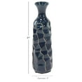 thumbnail image 4 of DecMode 21" Geometric Floor Teal Ceramic Vase with Gold Accents, 4 of 13