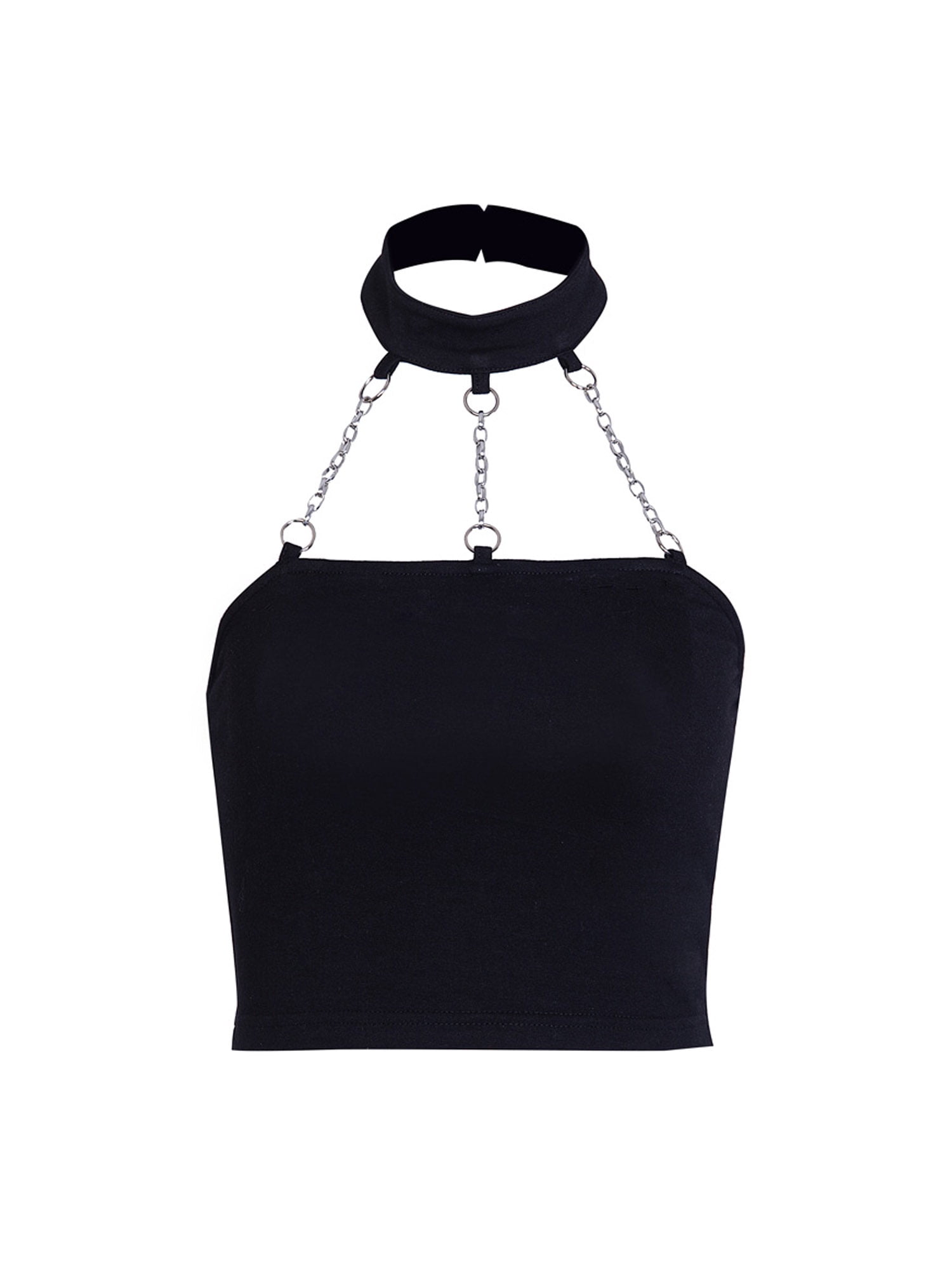 ladies black halter neck top