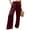 Wine, variant on Gaukiv Womens Satin Drawstring Pants Silky Wide Leg Lounge Trousers Red S