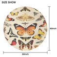 thumbnail image 6 of Beige Butterfly Moth Pattern Round Tablecloth 60"x60",Wrinkle Wipeable Table Cloth for Kitchen Dining Room Picnic Patio Party, 6 of 6