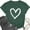 Green, variant on Womens Lover Heart Graphic Round Neck Shirt Valentines Funny Couple Matching Casual Short Sleeve Tee Tops