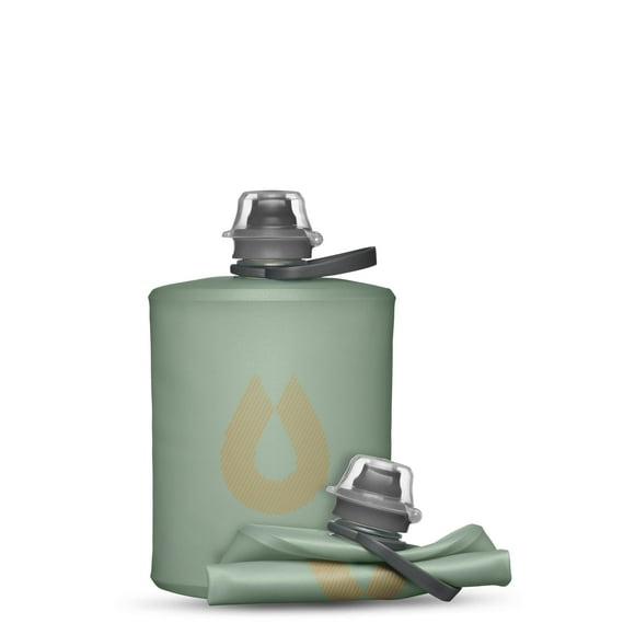 Botella de agua HydraPak Stow, 500 ml/17 oz, ultraligera, color verde sutro