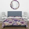 thumbnail image 3 of Designart "Paisleys In Lavender Purple" Paisley Bedding Covert Set - Bohemian & Eclectic Bed Set With 2 Shams, 3 of 5