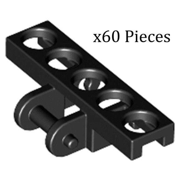 LEGO Lot of 60 Black Technic Tread Links 3873 Crane Tank Tracks