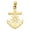 Colorname Misc: Yellow, variant on 14k Two-Tone Gold Mariners Cross Pendant - 2.2 Grams - Measures 19x17mm