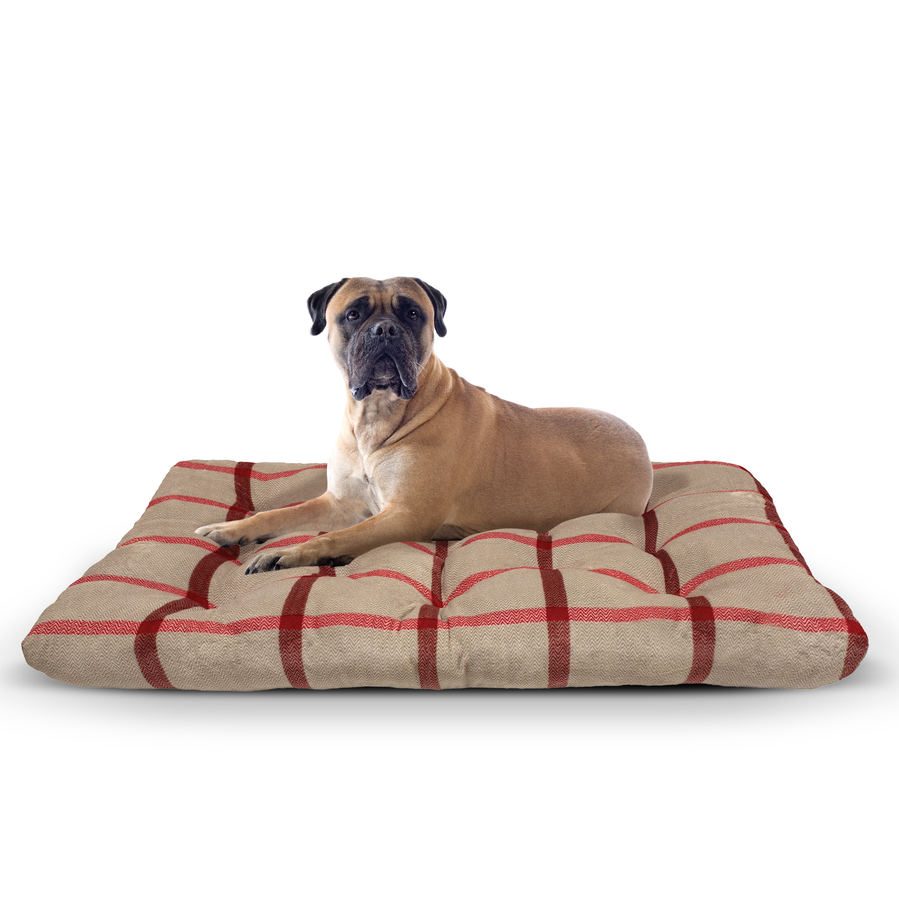 Holiday Time Tufted Plush Pet Bed, 38″ x 48″ – Red