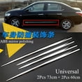 thumbnail image 3 of 4pcs Chrome ABS Car Side Skirt Door Side Line Sill Garnish Strip Trim Universal, 3 of 5