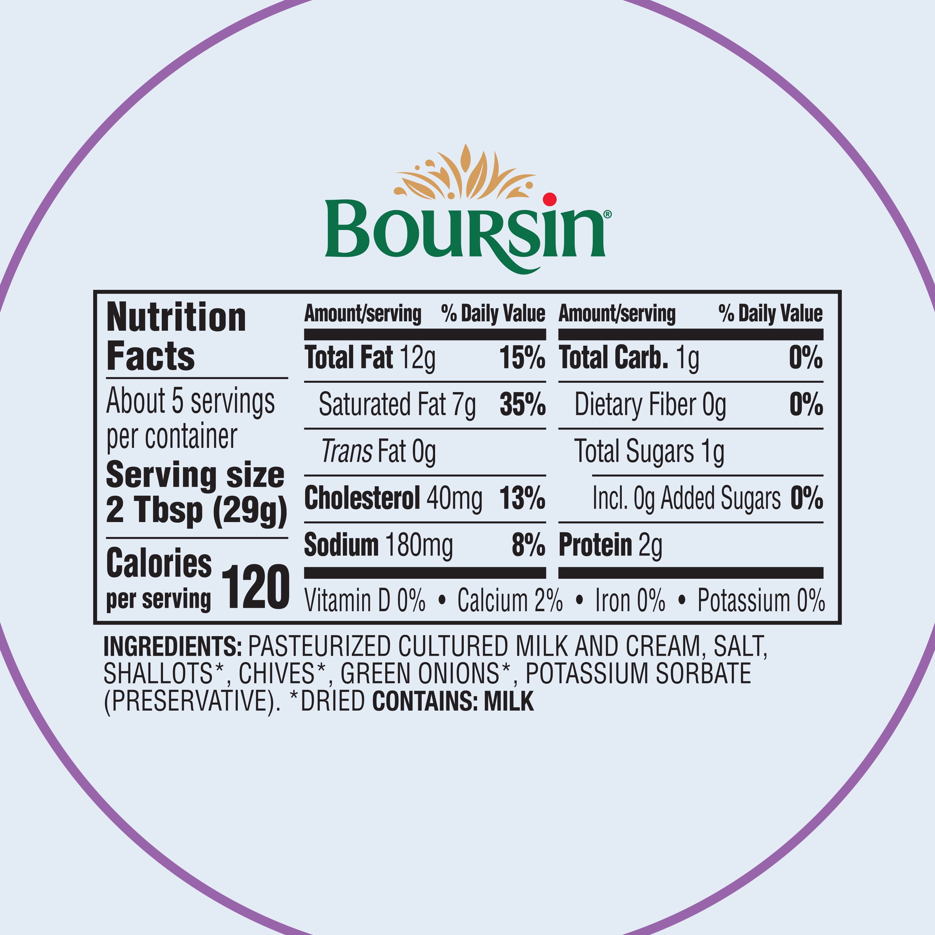 Boursin® Shallot & Chive Cheese Spread, 5.3 oz, Refrigerated