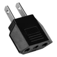 thumbnail image 1 of Clavija con entrada Europea PlugXBlack 20 pzas Europeo a Americano 120 - 250V CA ABS Ignifugo y Cobre Negro., 1 of 1