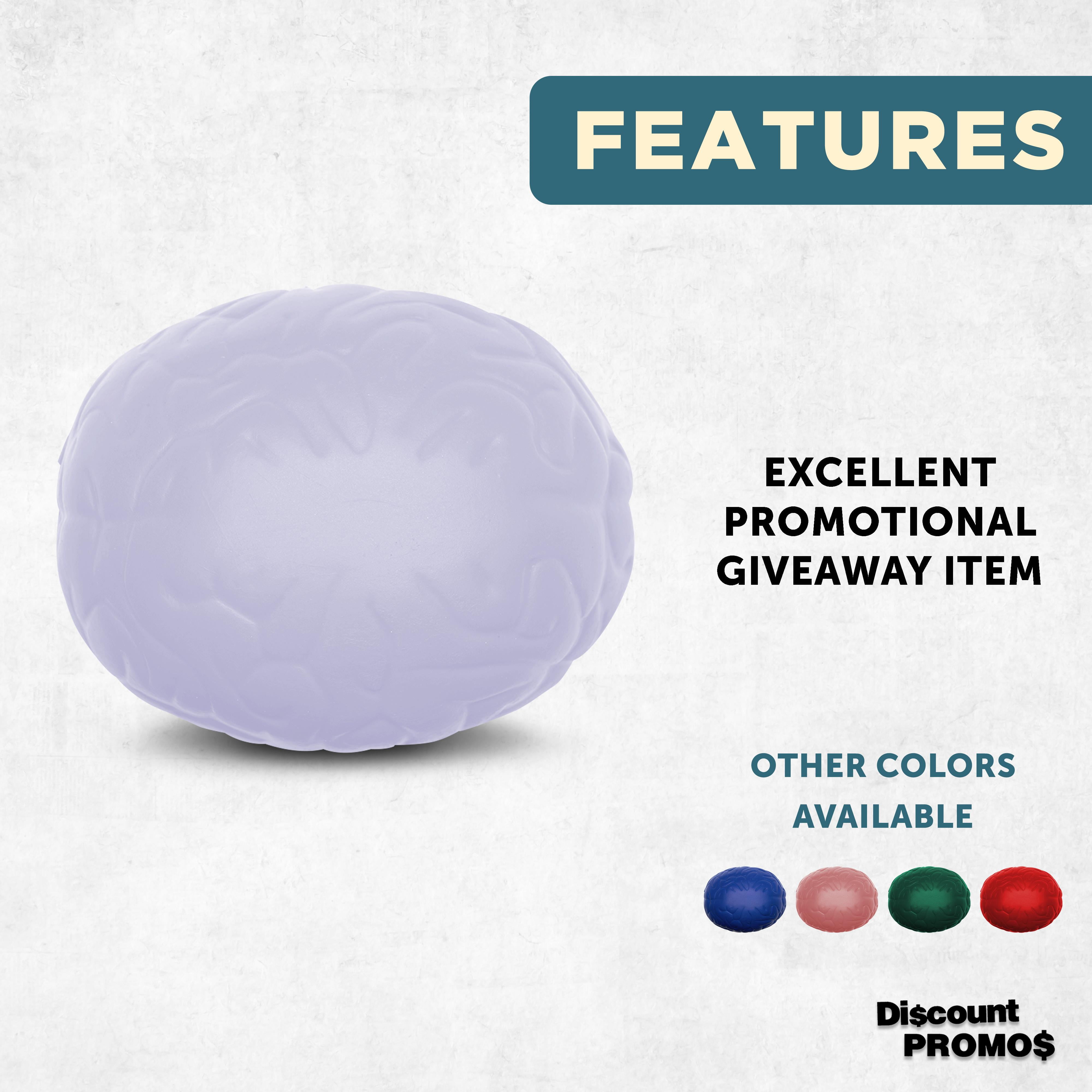 Brain Stress Balls Set of 10, Bulk Pack - Anxiety Stress Relief, Perfect for Your Desk, Office or Home - Off White