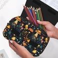 thumbnail image 6 of Goofa Colorful Plants Mushroom Pattern Double Layer Pen Pencil Case, Protective Large Capacity Storage Organizer Pen Pouch, Office College Supplies for Teens Adults, 6 of 7