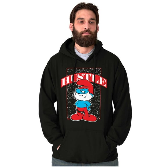 Papa Smurf Cartoon Hustle Attitude Hoodie Sweatshirt Women Men Brisco Brands S