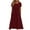 Wine, variant on Feancey Womens Midi Dresses Summer Casual Beach Long Dress Hollow Out Short Sleeve Eyelet Dresses Solid Color Loose Vacation Dress with Pockets Funny Gifts Khaki XL