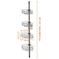 thumbnail image 6 of KFFKFF Tension Rod Shower Caddy,Adjustable from 56" to 114", Versatile Shower Tension Rod with Durable Tray, stainless steel, Suitable for Bathrooms & Washrooms,Simple Installation, 6 of 9