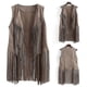thumbnail image 4 of 1920s Womens Cowboy Cowgirl Tassel Waistcoat Sleeveless Vest Hippie Jacket Retro Motorcycle Coat-yujia-YuJia, 4 of 5