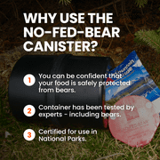 UDAP No-Fed-Bear Bear Resistant Food Canister, 2 Gallon Capacity, IGBC Approved