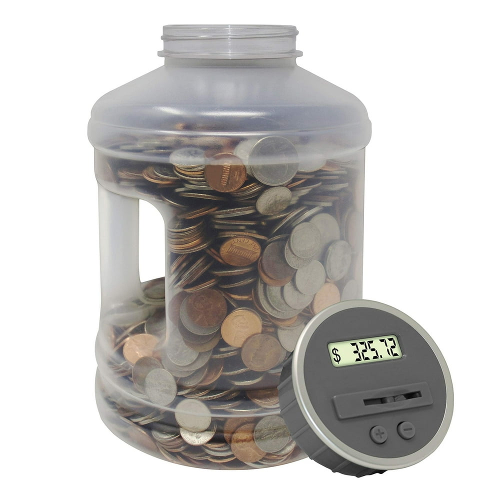 Digital Energy DEJMBOCOINBNK Jumbo Digital Coin Counter Bank Walmart
