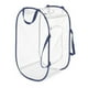 thumbnail image 3 of Cesto de ropa plegable de tela Whitmor azul/blanco, 3 of 4