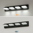 thumbnail image 6 of 4-Light LED Vanity Light, 26 Inch Adjustable, Dimmable 3-Color (3/4/6000K), Matte Black Modern, JQ9811-4T, 6 of 8