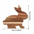 thumbnail image 3 of VMWMSSR Easter Bunny Shaped Wooden Cutting Board, Durable Reusable Rabbit Design Serving Tray For Kitchen Prep, Easter Brunch And Spring Table Decor Yellow-32X34X1.5cm, 3 of 8