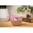 thumbnail image 6 of Silver Buffalo Hello Kitty Spring and Summer Flowers Rainbow Stripes Ceramic Ramen Noodle Rice Bowl with Chopsticks, Microwave Safe, 20 Ounces, 6 of 9