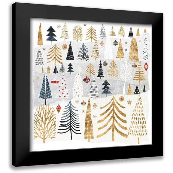 Borges, Victoria 12x12 Black Modern Framed Museum Art Print Titled - Christmas Chalet III