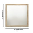 thumbnail image 5 of Square Shaped Wooden Mirror with Rough Hewn Texture, Brown- Saltoro Sherpi, 5 of 5