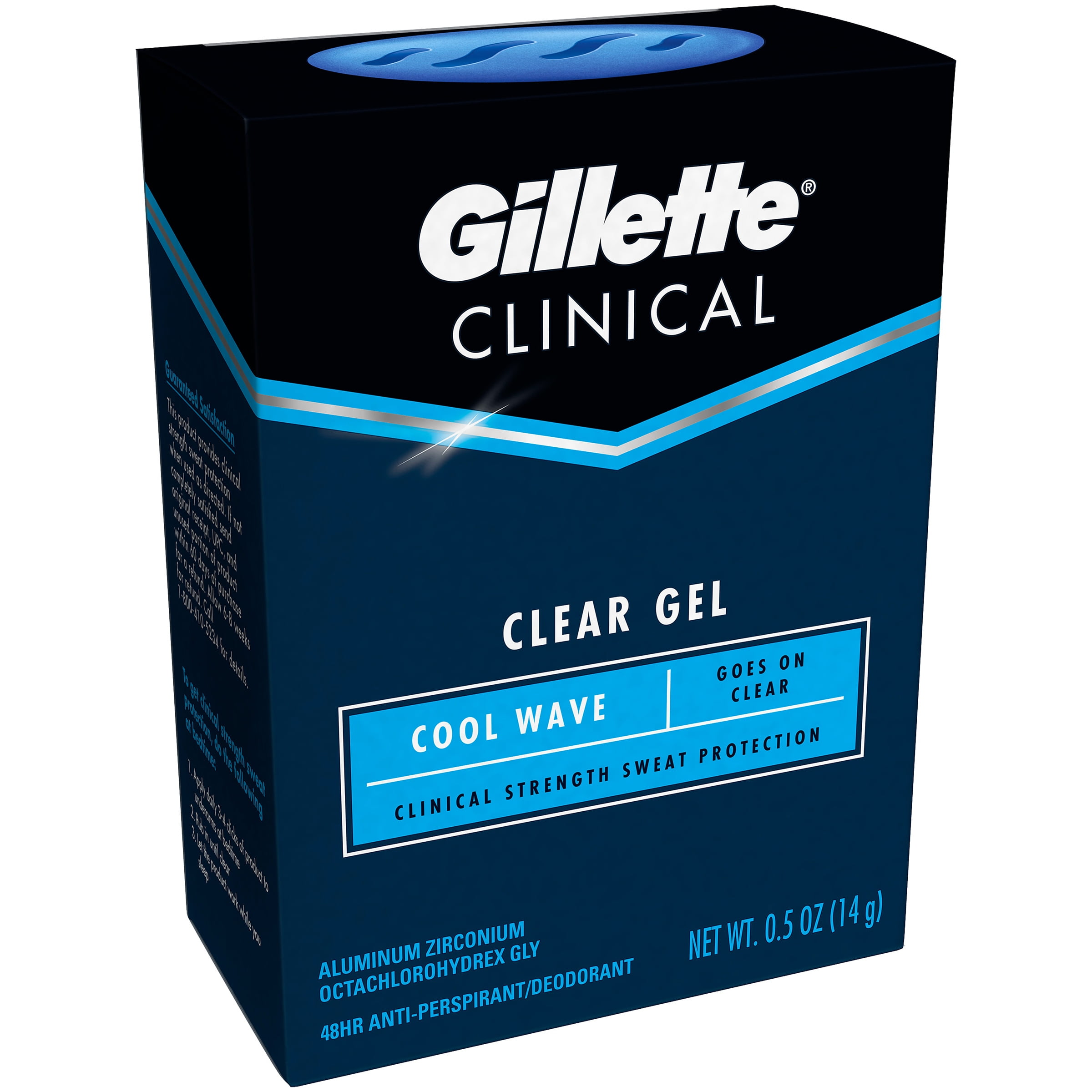 Gillette® Clinical Cool Wave Clear Gel Deodorant 0.5 oz. Box BrickSeek