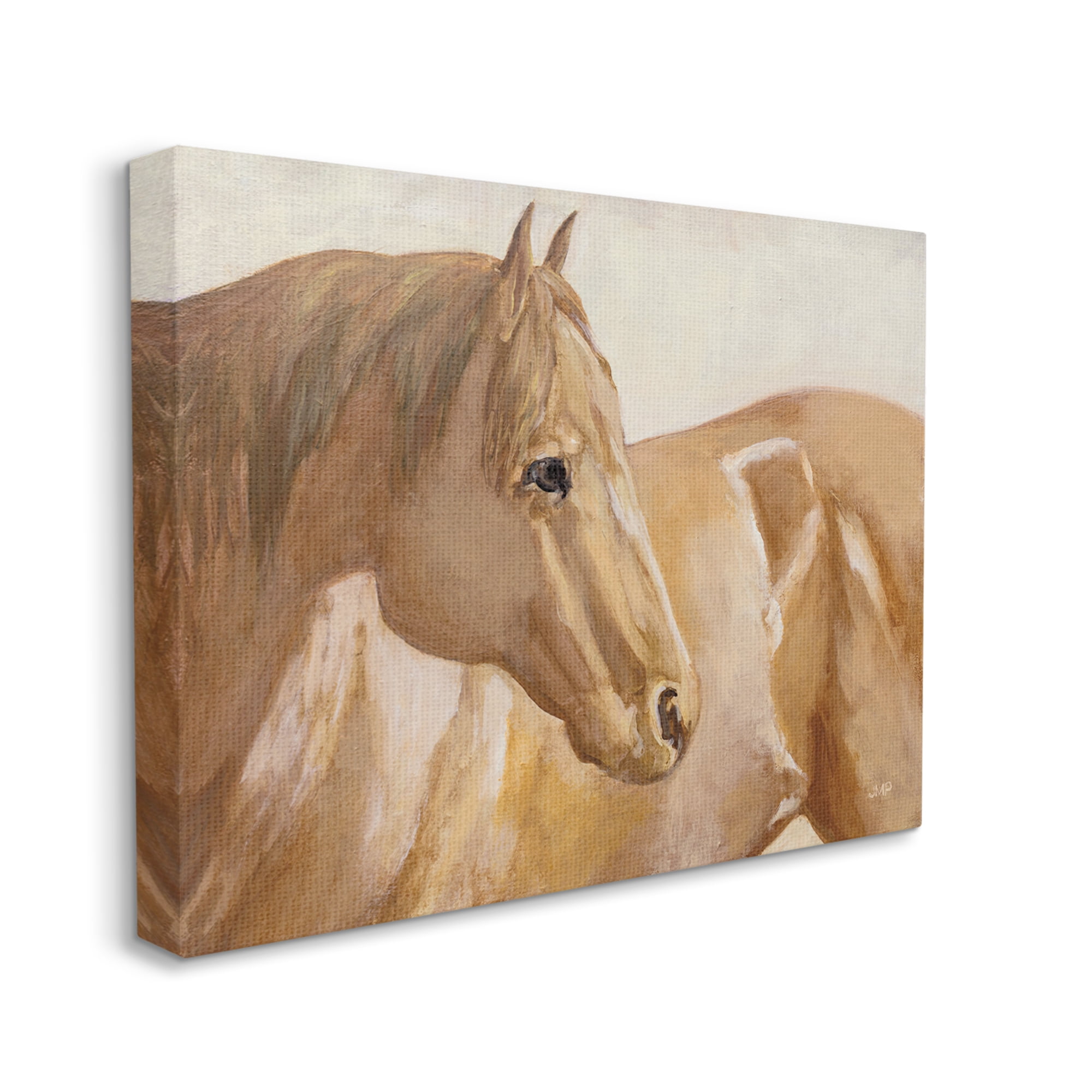Stupell Industries Tan Horse Painting Animals & Insects Painting Gallery Wrapped Canvas Print Wall Art, 20 x 16