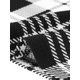thumbnail image 5 of Vestido de mujer Inspire Chic a cuadros con escote corazón, sin mangas, con cordones, mini, ajustado y acampanado, en blanco y negro, 5 of 5