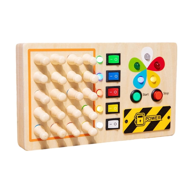 Juguete Montessori de madera para niños y niñas, tablero de entrenamiento, lámpara de juguete, ajedrez con memoria, accesorios para escuela en casa,
