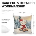 thumbnail image 2 of Cute Polar Bear Sledding WinterLinen toss pillowcase decoration pillowcase gifting preferred 24x24 inch cushion cover 4 sets sofa pillowcase sofa bedroom living room car, 2 of 8