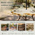 thumbnail image 6 of Round Outdoor Tablecloth with Umbrella Hole and Zipper, Yellow Sunflowers Tablecloth with Elastic Waterproof, Farmhouse Rustic Botanical Floral Plants Patio Table Covers for 36" - 44" Pool Tables, 6 of 9