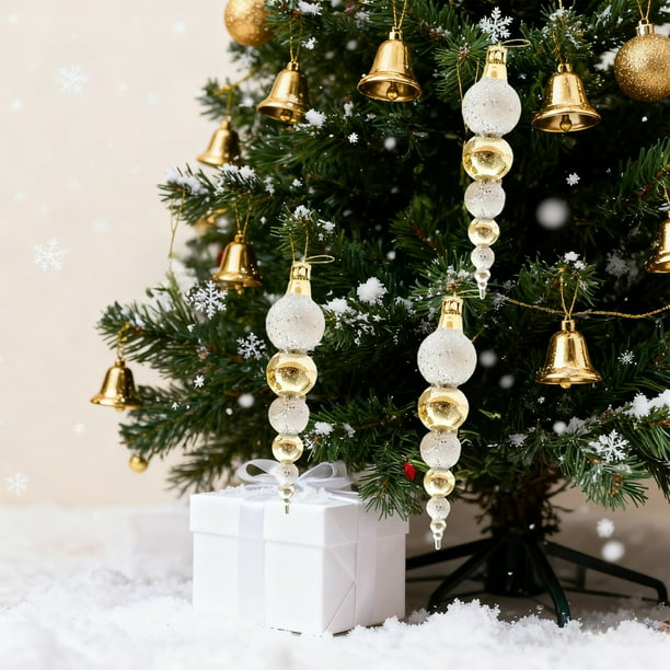 Bolas de Navidad, decoracin de rbol, bolas para pintar, conjunto de regalos de Navidad, adornos colgantes, luces de Navidad, para saln, metal, diseño plegable, 20 unidades