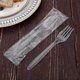 thumbnail image 1 of 2026 Clear Plastic Cutlery Disposable Utensils Heavyweight (100 Pcs, Clear Color), 1 of 4