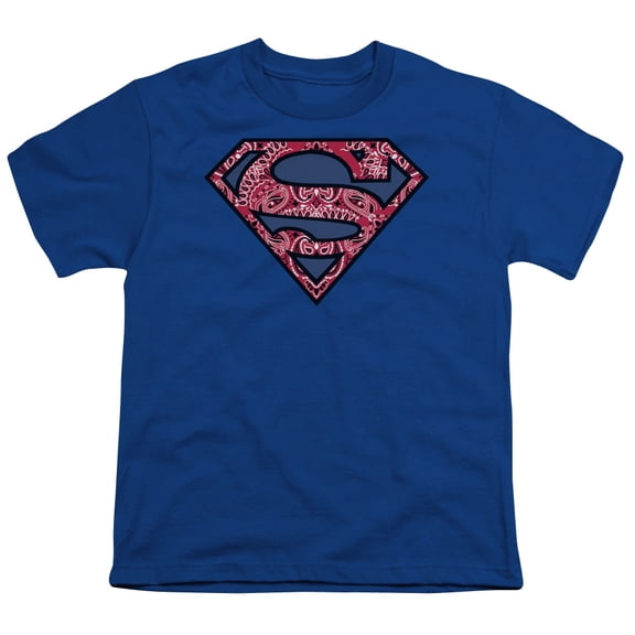 Superman - Paisley Shield - Youth Short Sleeve Shirt - Large