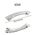 thumbnail image 3 of 50 Pack 4 Inch Large Silver Blank Rectangle Metal French Barrette 10cm Hair Clips DIY Crafts Plain Barrettes for Bows Thick Hair Snap Clips Ponytail Holder Hairclips Accessories for Women Girls, 3 of 4