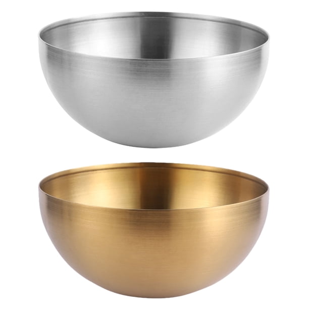 2pcs ensalada de placa de acero inoxidable fideos de acero inoxidable cuenco hogar grandes frutas