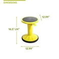 thumbnail image 2 of Pearington SitFree Height-Adjustable Wobble Stool, Yellow, 2 of 7
