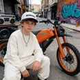 thumbnail image 3 of SYX MOTO SPRK Peak 5500W 60V/27AH Electric Off-Road Bike for Teens & Adults, Black/Orange, 3 of 5