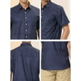 thumbnail image 6 of Lars Amadeus Men's Casual Summer Beach Short Sleeves Button Down Striped Shirt, 6 of 6