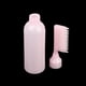 thumbnail image 3 of Paquete de 2 botellas aplicadoras de peine de raíz Botella dispensadora de tinte para el cabello con escala para salón en casa (rosa), 3 of 5