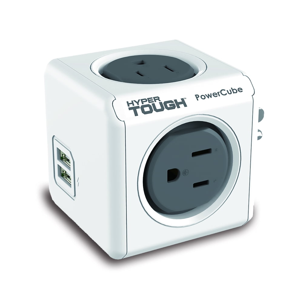 Hyper Tough Power Cube Surge Protector with Dual USB Ports