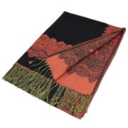 Pashmina Reversible Women's Pashmina Shawl Scarf Wrap, Black