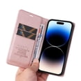 thumbnail image 4 of Funda para iPhone 15 Pro Estuche de Cuero PU Tipo Cartera con Ranuras para Tarjetas y Cierre Magnético, 4 of 5