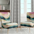 thumbnail image 2 of Designart "Rose Waves in Geode Marble III" Chaise d'Appoint en Marbre Rose - Fauteuil Moderne pour Salon, 2 of 7